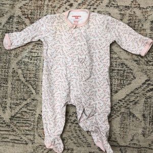 MAGNETIC ME Pink Floral Footie Pajamas!